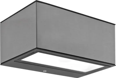 Obrázok produktu pre Gemini LED nástenné svietidlo hranaté z nerezovej ocele IP54 Up&Down 10,5W neutrálna biela 4000K