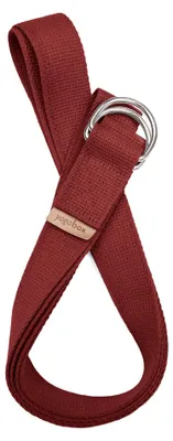 Produktbild von yogabox Yogagurt mit Verschluss aus zwei D-Ringen - regional hergestellt - bordeaux 2,5 m