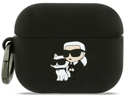 Image de Airpods Pro 3 Karl Lagerfeld Original Silicone Earphone Case Black