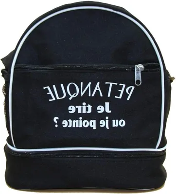 Productafbeelding van Boccia Schoudertas - Petanque Tas - Sporten Buiten - Unieke Print - 24 x 15 x 28 cm - Zwart