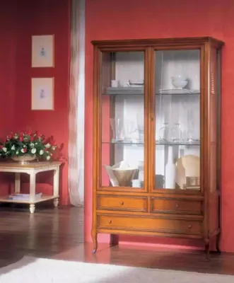 Produktbild von Klassische Vitrine Schrank Wohnzimmer Vitrinenschrank Italien Möbel Neu