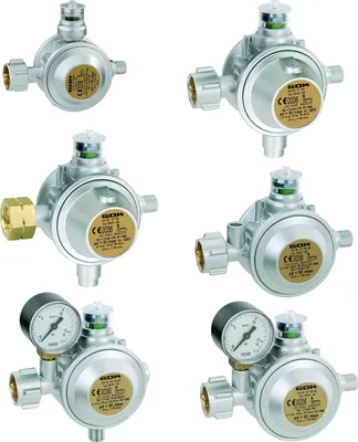 Produktbild von GOK Gewerberegler für Propan Gasflaschen , Variante:50 mbar mit Schlauchbruchsicherung