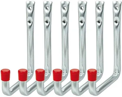 Produktbild von Wandhaak, Garagehaak, 25kg, wetterbeständig, U-förmig, 6er Set