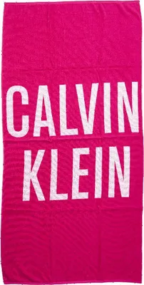 Produktbild von Strandtuch CK CALVIN KLEIN Spa Pool Baumwollschwamm 170 x 90 cm (ca.) Mit Logo Artikel KU0KU00089 TOWEL, UNICA - ONE SIZE, Cotone 100%