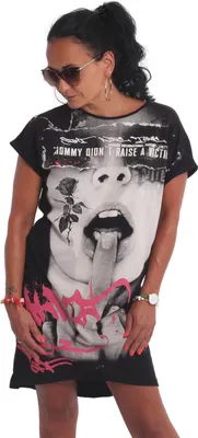 Produktbild von Yakuza Damen No Victim Urban T-Shirt Kleid, Schwarz, XS