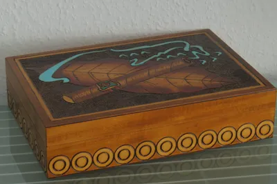 Produktbild von Zigarrenkiste Zigarrenbox Zigarrenetui Zigarren Holzbox Holz Box Kästchen