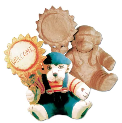 Pappmaché-Willkommensfigur 44 cm, zum Basteln und Dekorieren