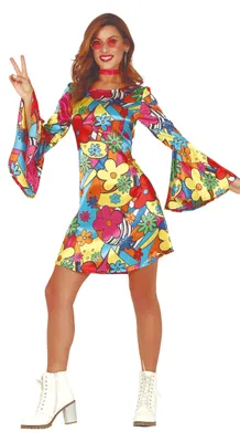Produktbild von süßes Hippie Kleid Kostüm für Damen, Größe:M