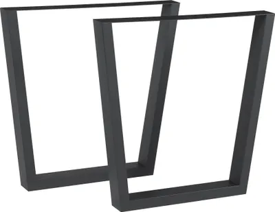 Zdjęcie produktu dla Rama stołu zestaw 2 'Lalling' do stołu jadalnianego stal 72 x 55/75 cm czarny