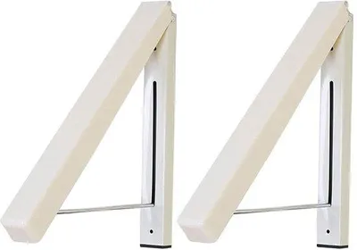 Image de Porte-vêtements mural pliable en acier, en deux parties, peu encombrant