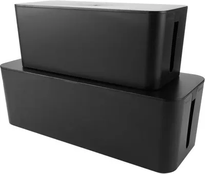 Productafbeelding van Famanu kabelmanagementbox set - zwart, 2 formaten