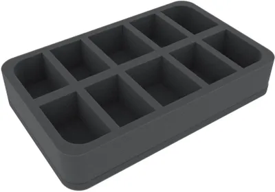 Produktbild von Schaumstoffeinlage mit 10 Fächern für Guild Ball Figuren