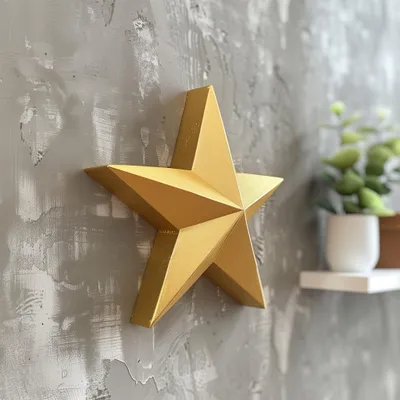 3D-gedruckte Stern-Wanddekoration – Decords, Produktansicht 1