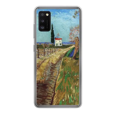 Produktbild von MuchoWow® Handyhülle Schutzhülle Hülle für Samsung Galaxy A41 Weg durch ein Weidenfeld - Vincent van Gogh Silikon Softcase Handy Hülle - Mobiltelefon