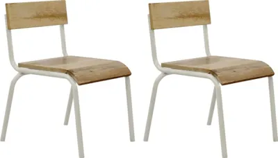 Produktbild von KidsDepot 2-tlg. Stuhl-Set Original Mangoholz Weiß