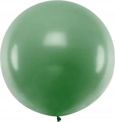 Obrázek produktu pro Obří balón 1 m, pastelový, tmavě zelený, 1 ks.