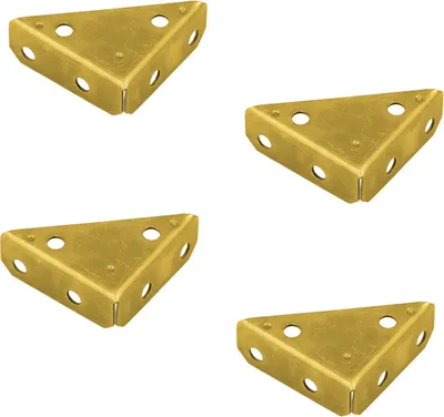 Produktbild von DMX - Eckbeschlag Möbelbeschlag Metallecke Eckenschutz - Zink galvanisiert gelb - NS
