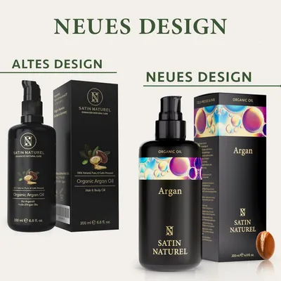 Produktbild von Satin Naturel Bio Arganöl Haare kaltgepresst 200 ml