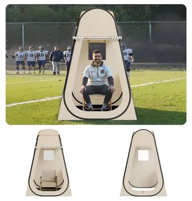 Produktbild von VEVOR Pop-up Sportzelt, 1,6x1,6 m Klarer Blasenzelt für 2-4 Personen, Wasserdichtes Outdoor-Pod mit Bodenmatte & Oberabdeckung, Garten-Iglu-Dome-Zelte Campingunterkunft für Veranstaltungen Angeln Jubeln, 120x120x190 cm