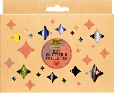 Produktbild von folia  Glitter- & Pailletten-Set Rainbow L
