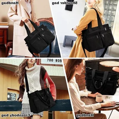 Medium Tote, Shopper und Crossbody Tasche für Schule, Arbeit und Einkaufen