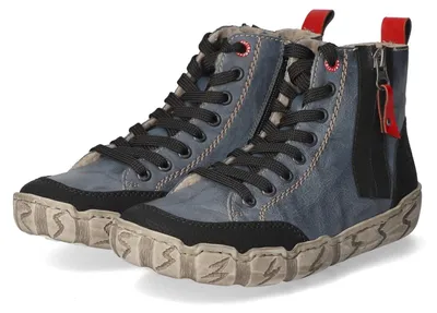 Imagen del producto de Botines de mujer Rieker, forrados, antideslizantes, con cremallera, modelo L0370, talla: 37 EU, color: azul