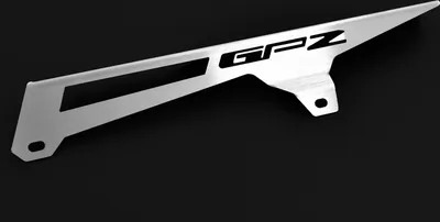 Produktbild von Kettenschutz kompatibel mit Kawasaki GPZ 500 S BJ 1986-03 Logo silber