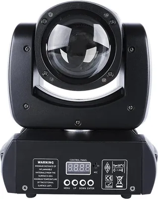 Obrázok produktu pre Mini LED svetlo s pohyblivou hlavou, 8 rotujúcich hranolov, 12 kanálov DMX, 1 svetlo, 220V zástrčka EÚ