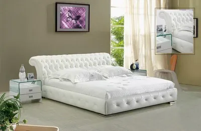 Produktbild von Leder Bett Polster Design Luxus Doppel Hotel Schlaf Zimmer Betten Chesterfield
