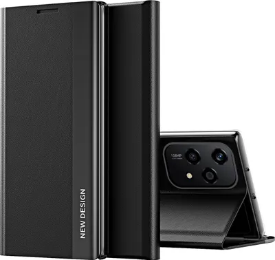 Obrázek produktu pro Pouzdro na Honor 200 Lite, MagnetickéPolyuretanKožené Pouzdro s Funkcí Stojánku pro Honor 200 Lite černé