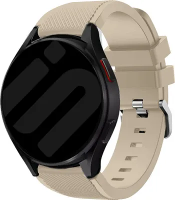 Produktbild von Strap-it Samsung Galaxy Watch 6 Classic 43mm Silikon Armband (Beige)