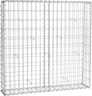 Produktbild von Gabione Steingabionen Steinkorb Gabionen Wand Drahtkorb 100 x 100 x 20 cm