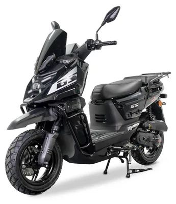 Produktbild von BESTAND Motorroller GS-50 50 ccm Schwarz Adventure-Style mit 4-Takt-Motor und Voll-LED
