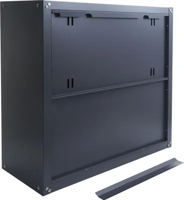 Immagine prodotto di Armadio a muro HWC-O52, armadietto a muro libreria, acciaio con serratura 77x77x31cm ~ grigio scuro