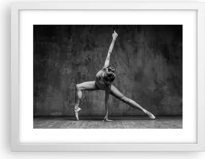 Produktbild von Gerahmtes Poster - Weißer Rahmen - Tanz Figur Schwarz und Weiß - 40x30 cm - Wand Bild - Wanddeko - Wandbilder - Wandposter - Bilderrahmen - Bilder - Kunstdruck - Wandbild - P2WAA40x30-4348