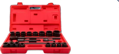 Zdjęcie produktu dla zestaw kluczy nasadowych z grzechotką 3/4", 16-częściowy, mechanizm udarowy, profesjonalne narzędzie dla majsterkowiczów, w tym młotek