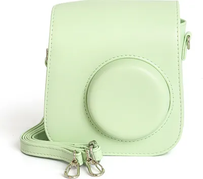 Produktbild von Tasche für Fujifilm Instax Mini 12/11, Kunstleder-Schutzhülle mit verstellbarem Schultergurt, Kamera-Case (Grün)