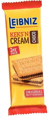 Produktbild von Leibniz Keksn Cream Choco Keks mit Schoko 2er Snack Pack 38g
