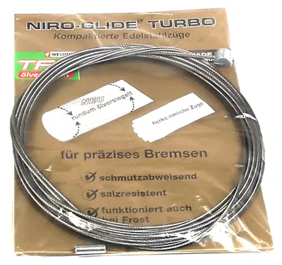 Produktbild von Niro-Glide Turbo Bremszug Edelstahl Ø 1,5 mm Länge 3000 mm ölversiegelt Bremse