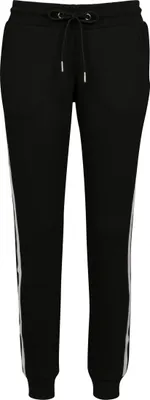 Produktbild von Urban Classics TB2453 | Ladies College Contrast Sweatpants Trainingshose Damen - Farbe: Black/White/Black - Größe: XS