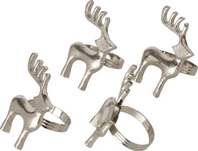 Image de BOLTZE Serviettenring Rupold 4 TLG., Silber, aus Metall, LxBxH: 5 x 5 x 7,5 cm