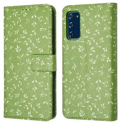 Imagen del producto de Funda Tipo Libro con Diseño para Samsung Galaxy S20 FE - Green Flowers