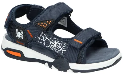 Produktbild von American Club ES219, Kinder Sandalen Klettverschluss Leder-Einlegesohle bequem, Navy 29