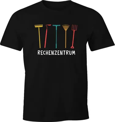 Zdjęcie produktu dla Mężczyźni t-shirt centrum komputerowe parodia EDP komputer zabawny ogrodnik ogrodnictwo zabawna koszulka Moonworks® czarny XXL