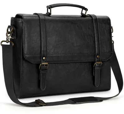 Image de Omgoods - Sacoche étanche pour ordinateur portable, modèle vintage, pour hommes, compatible avec les ordinateurs portables de 15,6 pouces