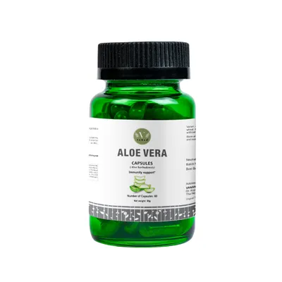 Produktbild von Vanan Aloe Vera Kapseln: Reiner Aloe-Barbadensis-Blattextrakt zur Unterstützung des Immunsystems
