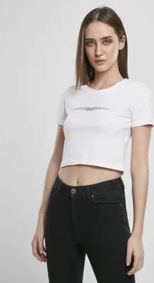 Produktbild von Mister Tee Female Shirt Ladies Tribal Cropped Tee White-L