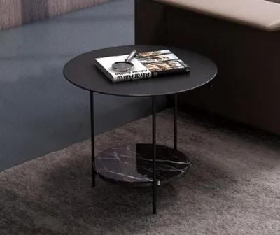 Image de Table ronde d'appoint Table basse Canapé Salon Design Tables Rondes Nouveau