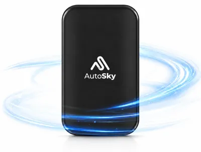 Zdjęcie produktu dla AutoSky Wireless CarPlay i Android Auto AI Box Lite Plus 2.0 - Netflix Youtube