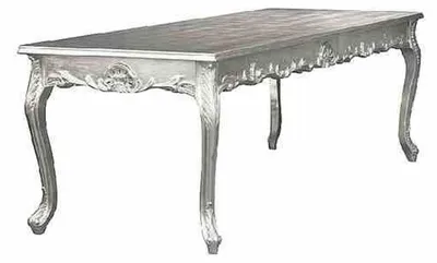Immagine prodotto di Tavolo da pranzo barocco argento 160cm - Tavolo da pranzo